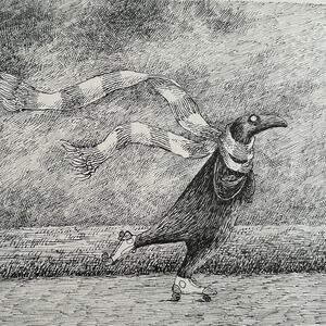 Edward Gorey Doubtful Guest Art Print 16x11" Gothic Illustration ~ 260217-WH 776